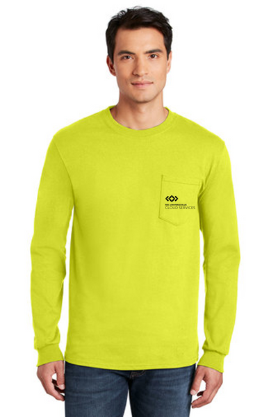 Gildan® - Ultra Cotton® 100% US Cotton Long Sleeve T-Shirt with POCKET